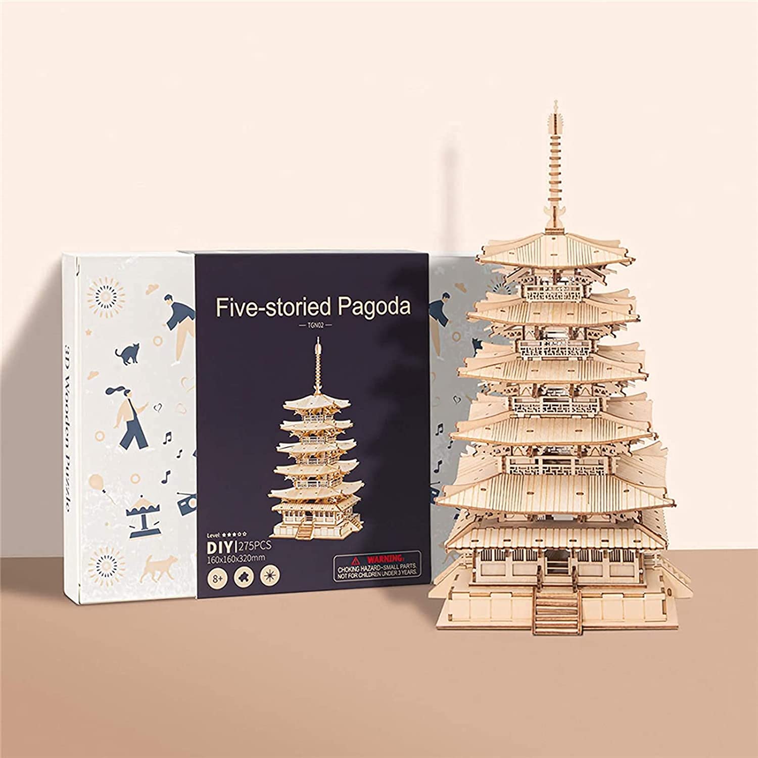 Japanese Pagoda 3D Wooden Puzzle Kit
