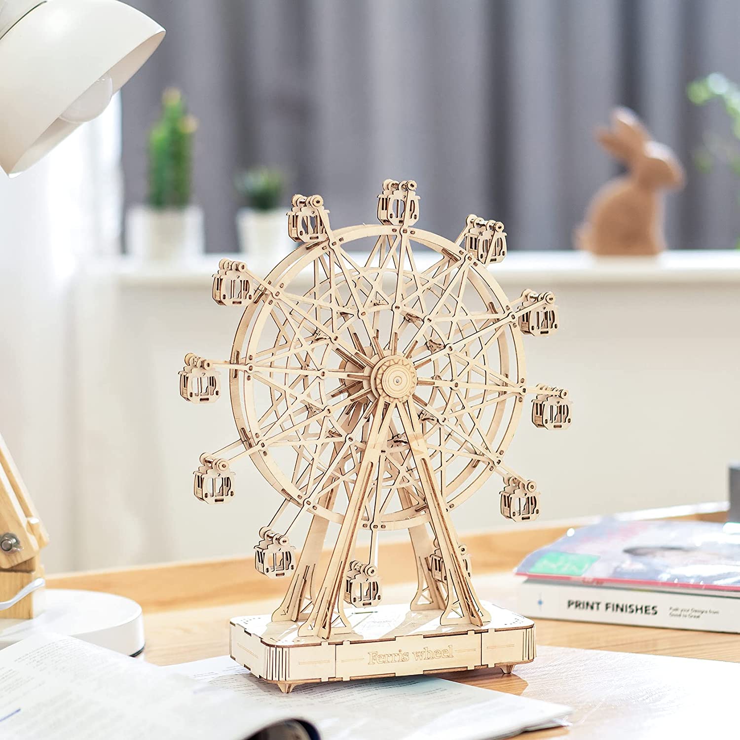 Vintage Wooden Ferris Wheel -DIY Music Box Kit